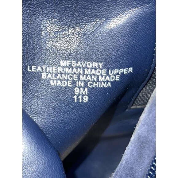 MARC FISHER Navy Blue suede peep toe boots Size 9M Leather Blue Navy Shoes - Picture 5 of 12